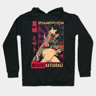 Misato Katsuragi Retro Art | IKIGAISEKAI Hoodie